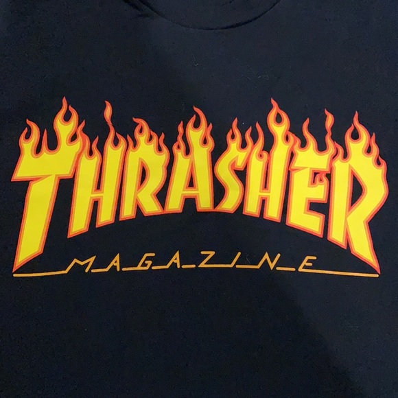 Thrasher Black T-Shirt, Adult Small - Picture 2 of 5